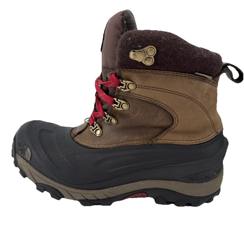 The North Face Chilkat II Luxe Boots Men 8 Brown Waterproof Insulated Winter